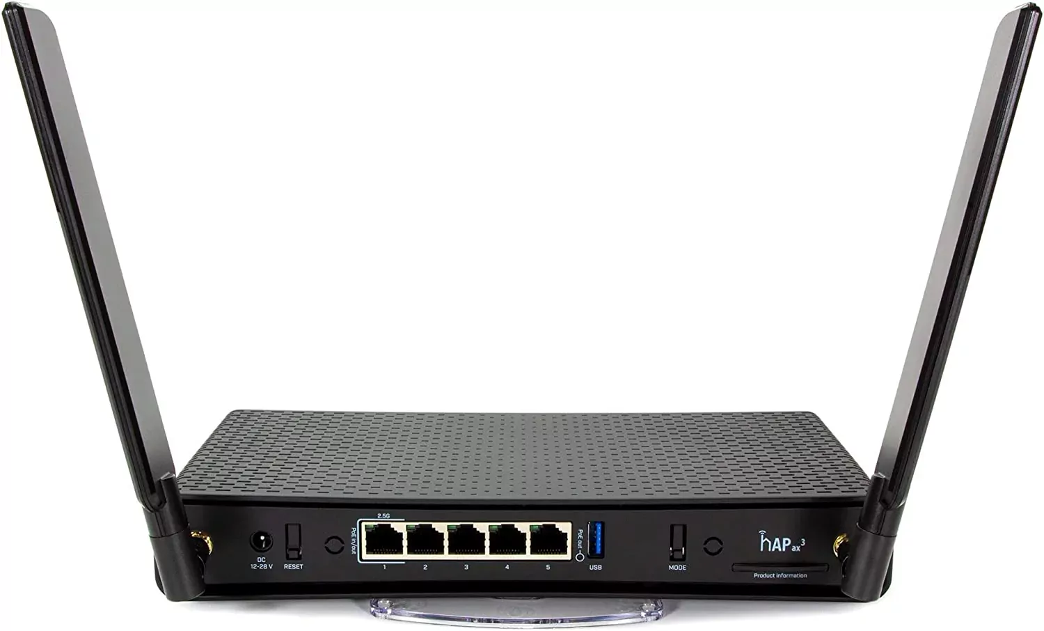 روتر وای‌فای ۶ میکروتیک hAP ax3 مدل C53UiG+5HPaxD2HPaxD با آنتن خارجی نمای پشت