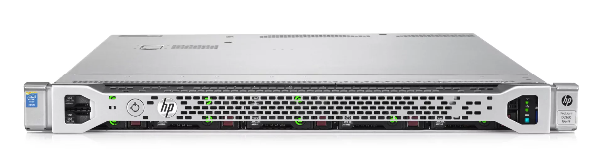 سرور رک‌مونت HPE ProLiant DL360 Gen9 در قالب 1U - نمای جلو