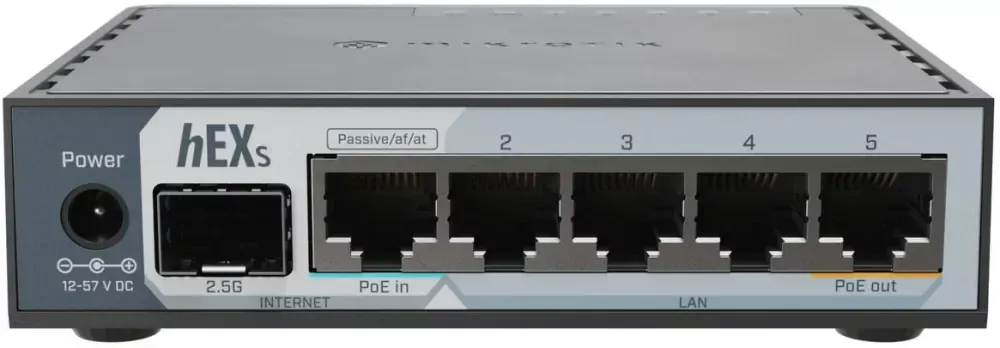 روتر میکروتیک hEX S نسخه 2025 مدل E60iUGS با ۵ پورت گیگابیت و پورت SFP