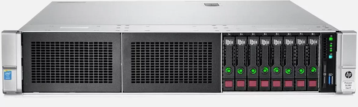 سرور رک‌مونت HPE ProLiant DL380 Gen9 در قالب 2U - نمای جلو