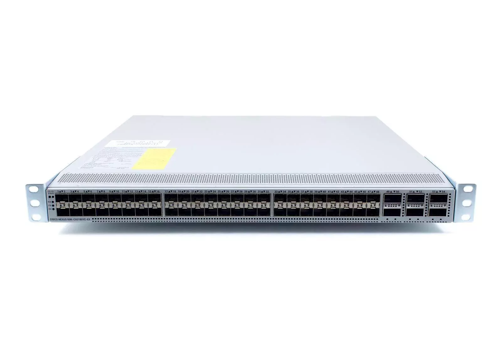 سوییچ دیتاسنتر سیسکو Nexus N9K-C93180YC-EX با ۴۸ پورت SFP28 - نمای جلو