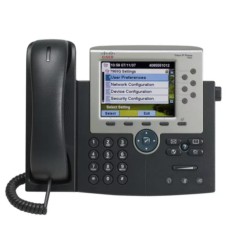 تلفن تحت شبکه سیسکو CP-7965G با نمایشگر رنگی - نمای جلو