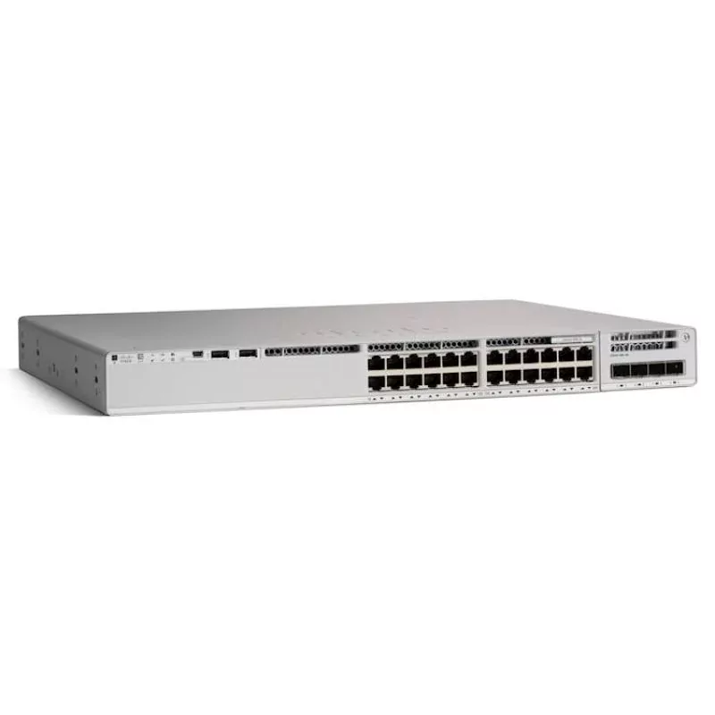 سوییچ سیسکو C9200L-24T-4G-E با ۲۴ پورت گیگابیت و ۴ پورت SFP - نمای جلو